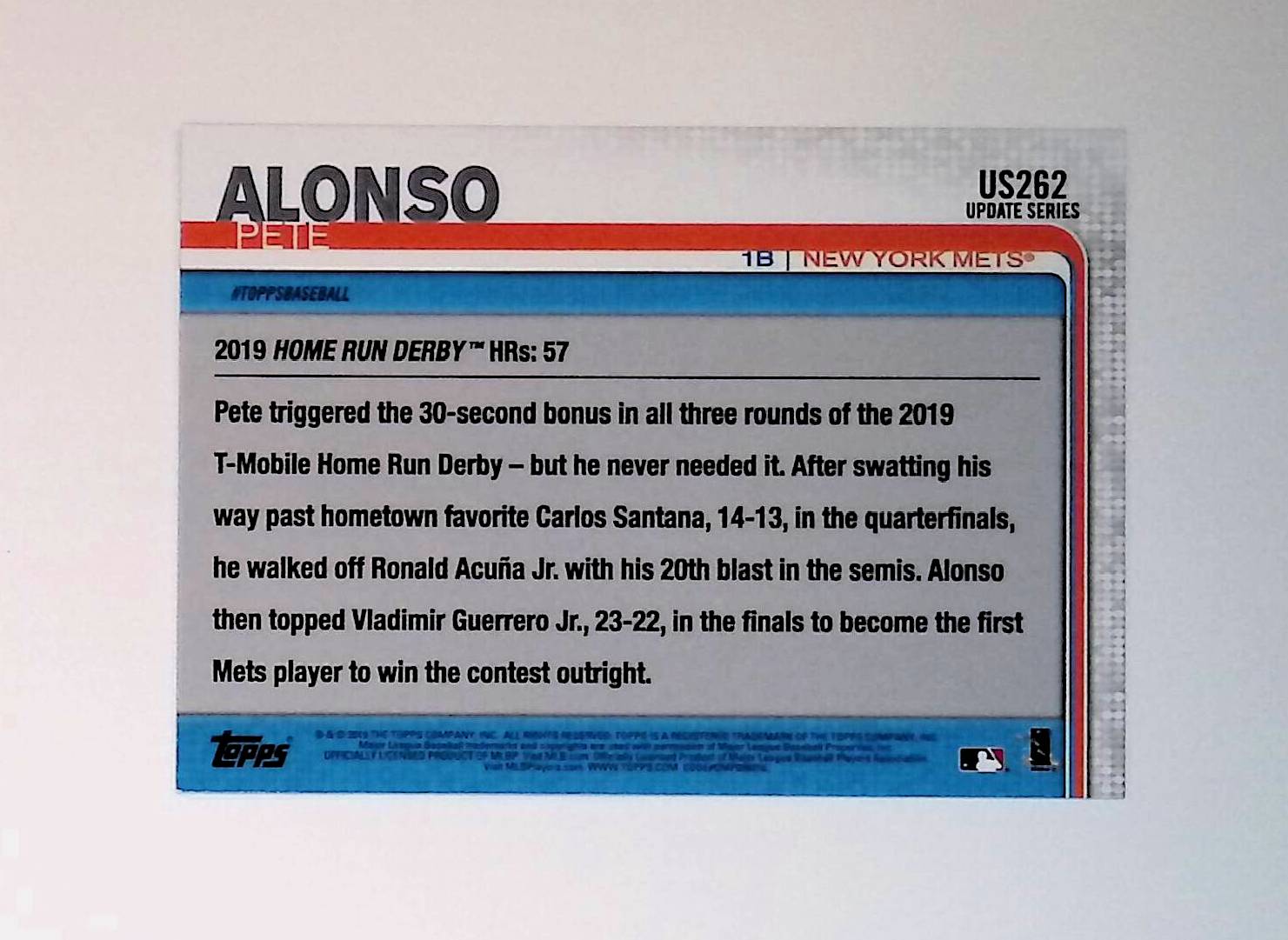 Pete Alonso 2019 Topps Update #US262 (Rookie Card) - LoCo Collectables