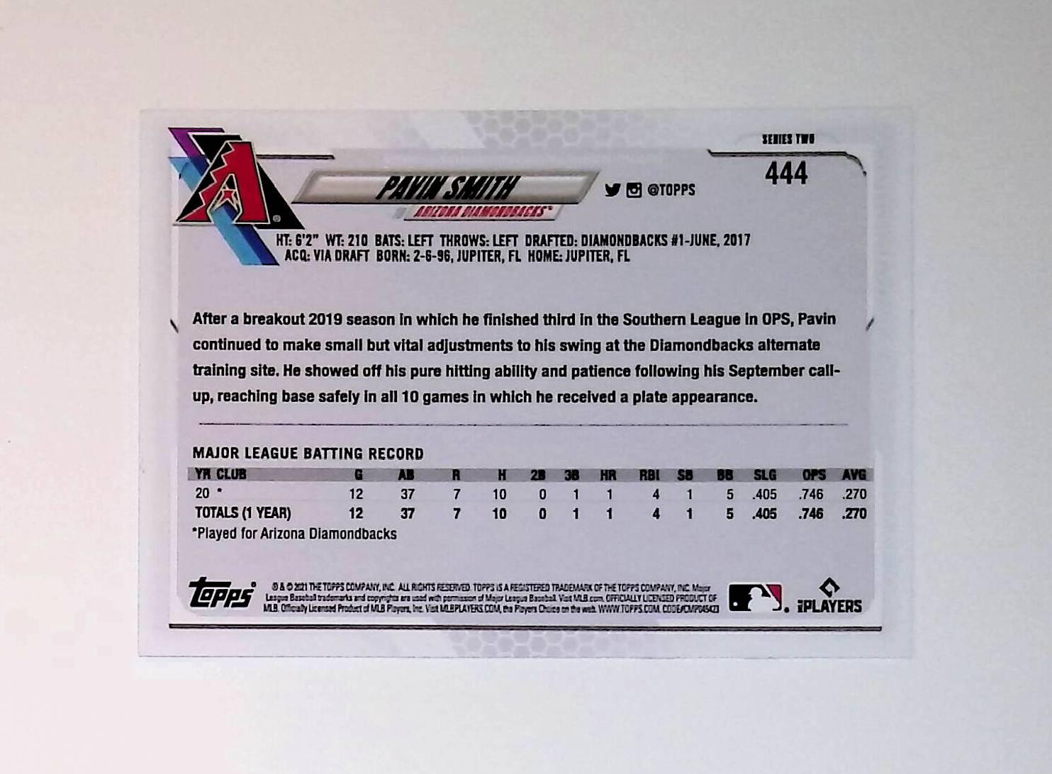 2021 Topps #444 Pavin Smith Rookie - LoCo Collectables