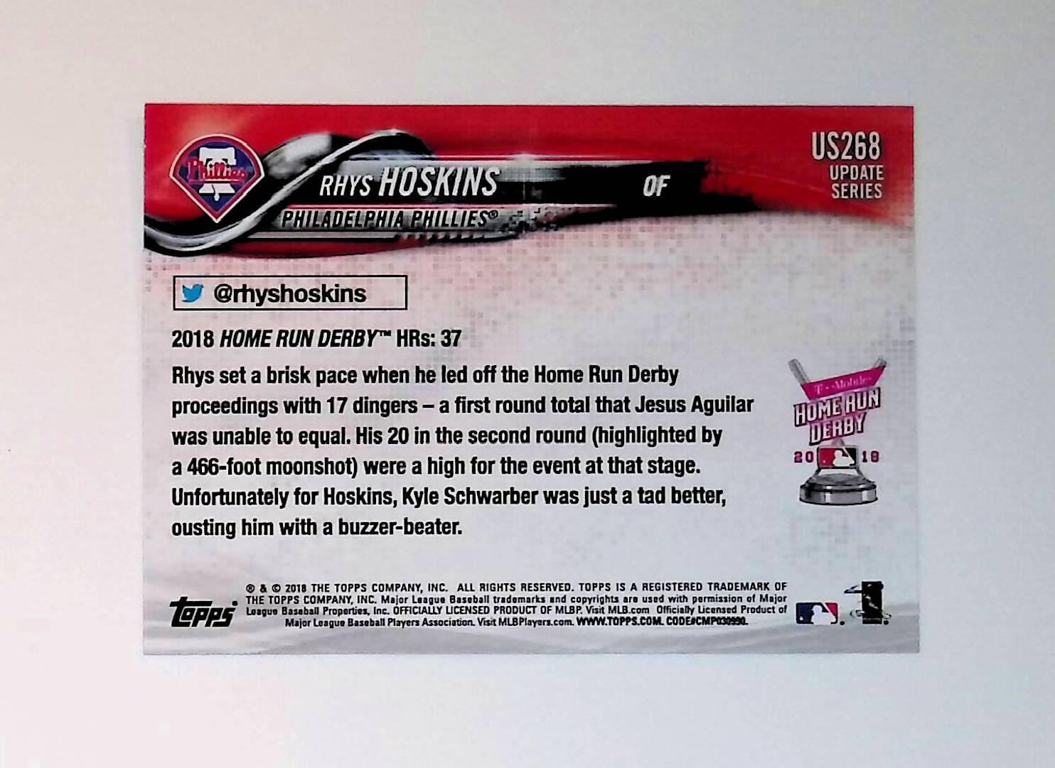 2018 Topps Update #US268 Rhys Hoskins Rookie - LoCo Collectables