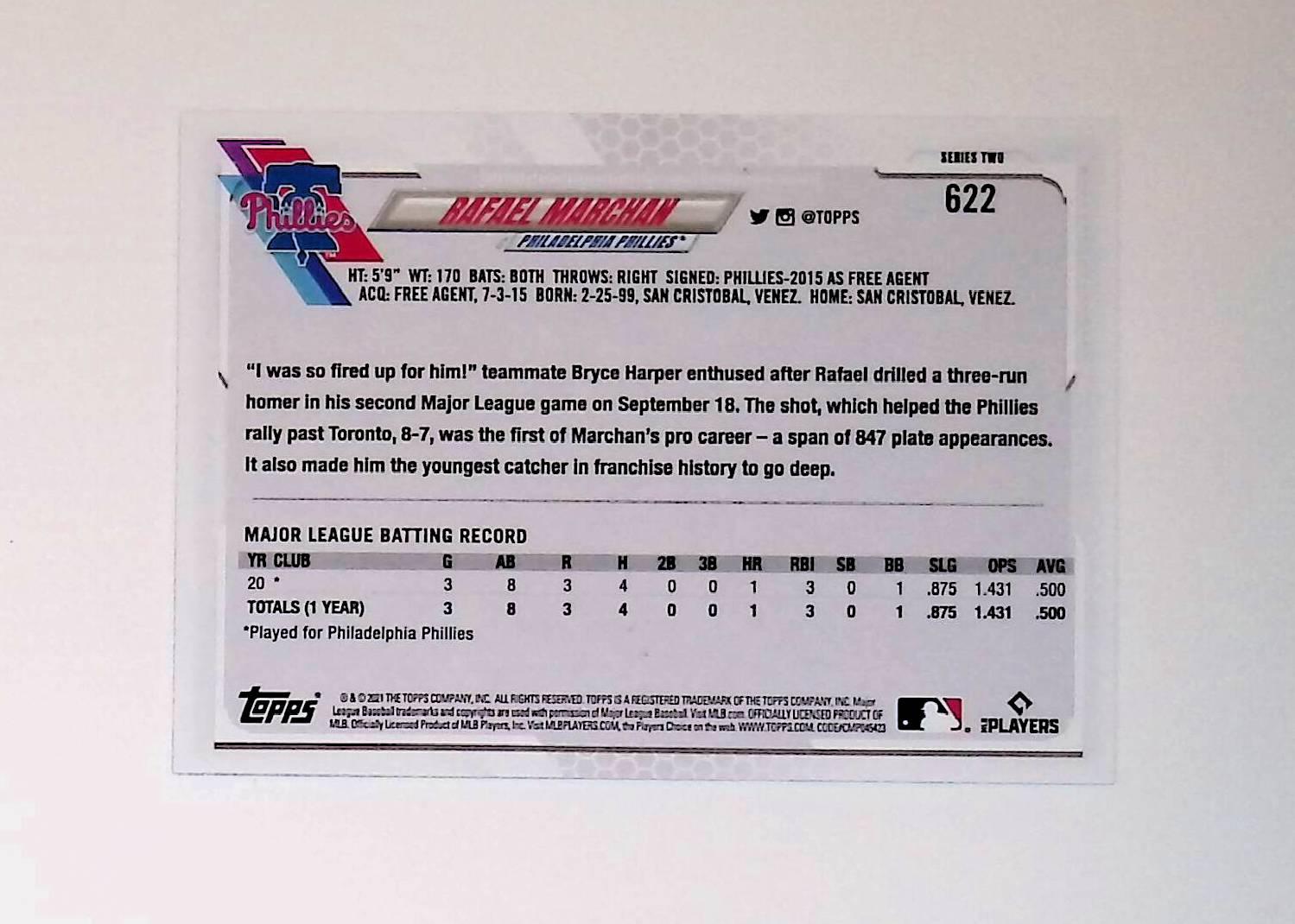 2021 Topps Rainbow Foil #622 Rafael Marchan Rookie - LoCo Collectables