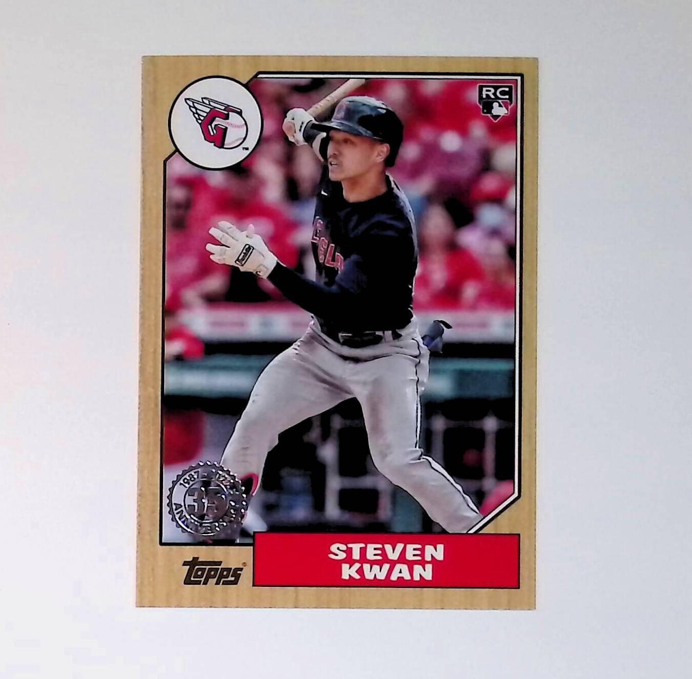 2022 Topps Update 1987 Topps Baseball #87TBU-17 Steven Kwan Rookie - LoCo Collectables