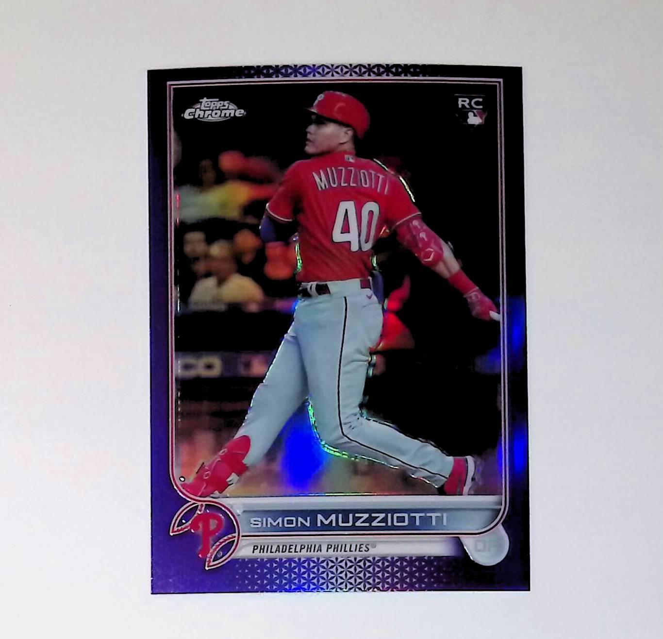 2022 Topps Chrome Update #USC158 Simon Muzziotti Rookie Purple Refractor - LoCo Collectables