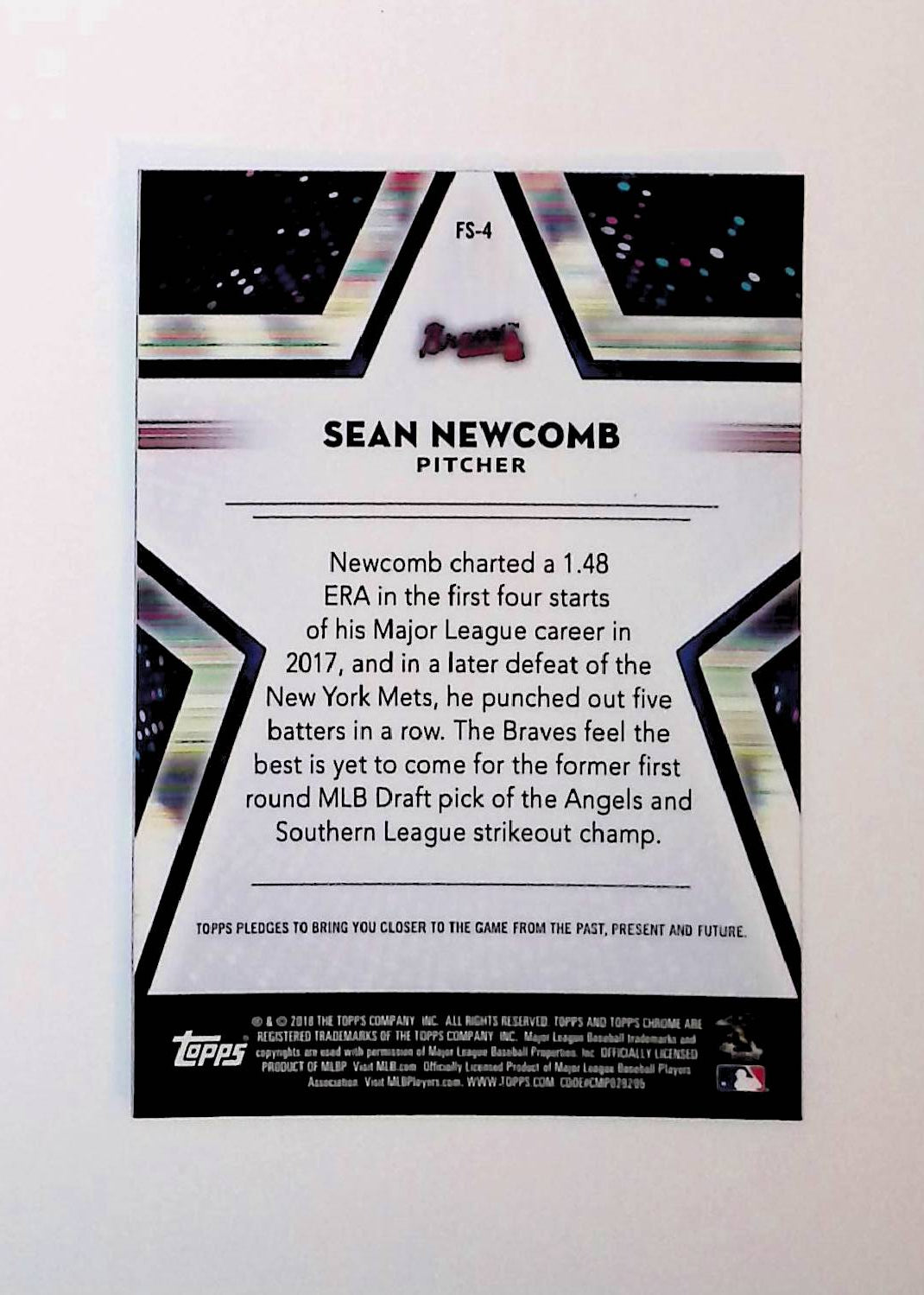 Sean Newcomb 2018 Topps Chrome Future Stars Refractors #FS-4 (Future Stars) - LoCo Collectables