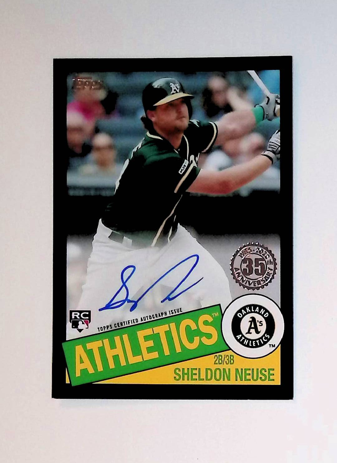 Sheldon Neuse 2020 Topps Update '85 Topps Autographs Black #85BA-SN (Rookie Card), 38 /199 - LoCo Collectables