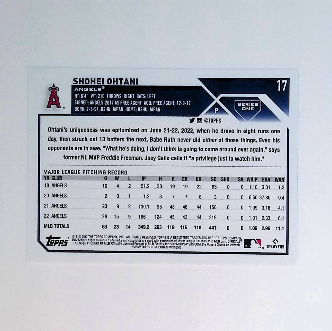 Shohei Ohtani 2023 Topps #17 - LoCo Collectables