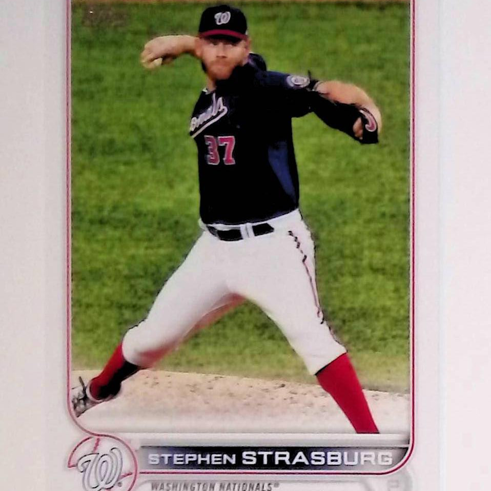 2022 Topps #492 Stephen Strasburg Photo Variation Short Print - LoCo Collectables