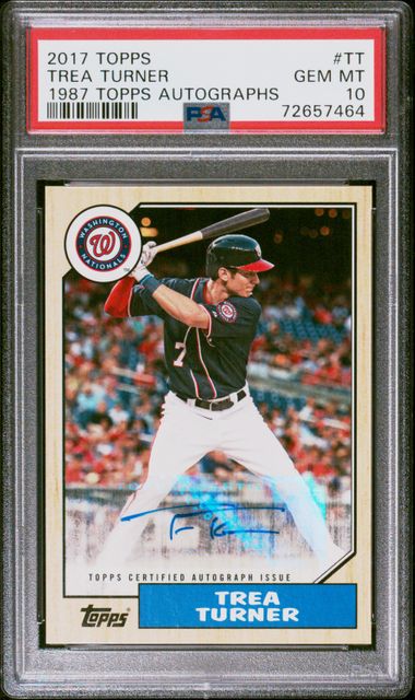 Trea Turner 2017 Topps '87 Topps Autographs #1987A-TT PSA 10 GEM MINT - LoCo Collectables