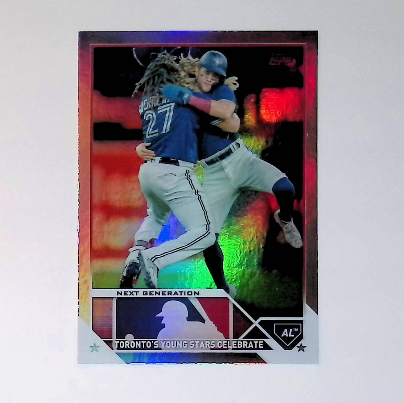 Vladimir Guerrero Jr, Bo Bichette "Next Generation" 2023 Topps Rainbow Foil #216 - LoCo Collectables