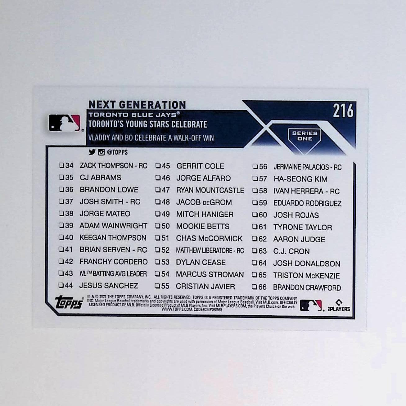 2023 Topps #216 Vladimir Guerrero Jr Bo Bichette Rainbow Foil - LoCo Collectables