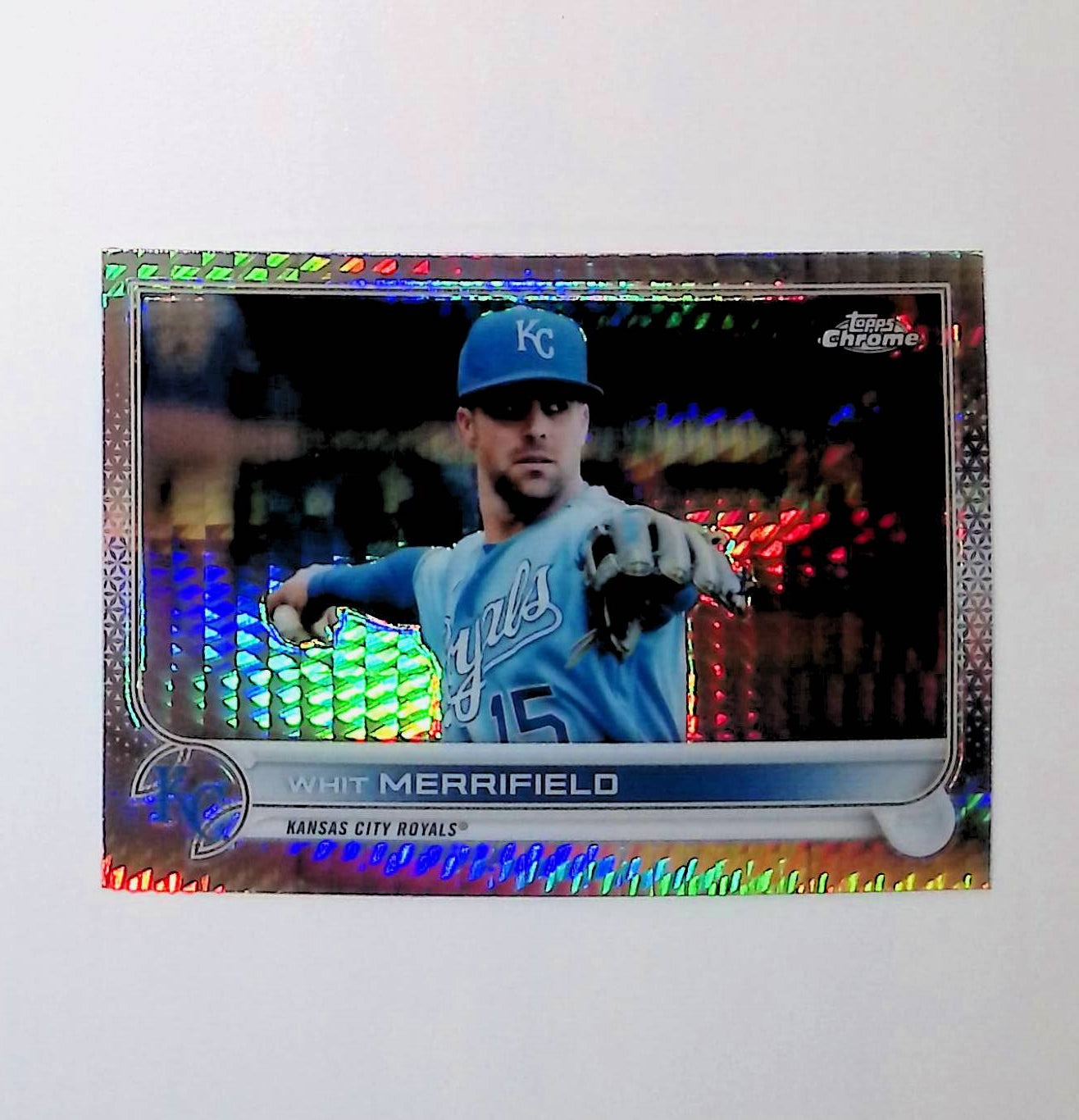 Whit Merrifield 2022 Topps Chrome Prism Refractors #154 - LoCo Collectables