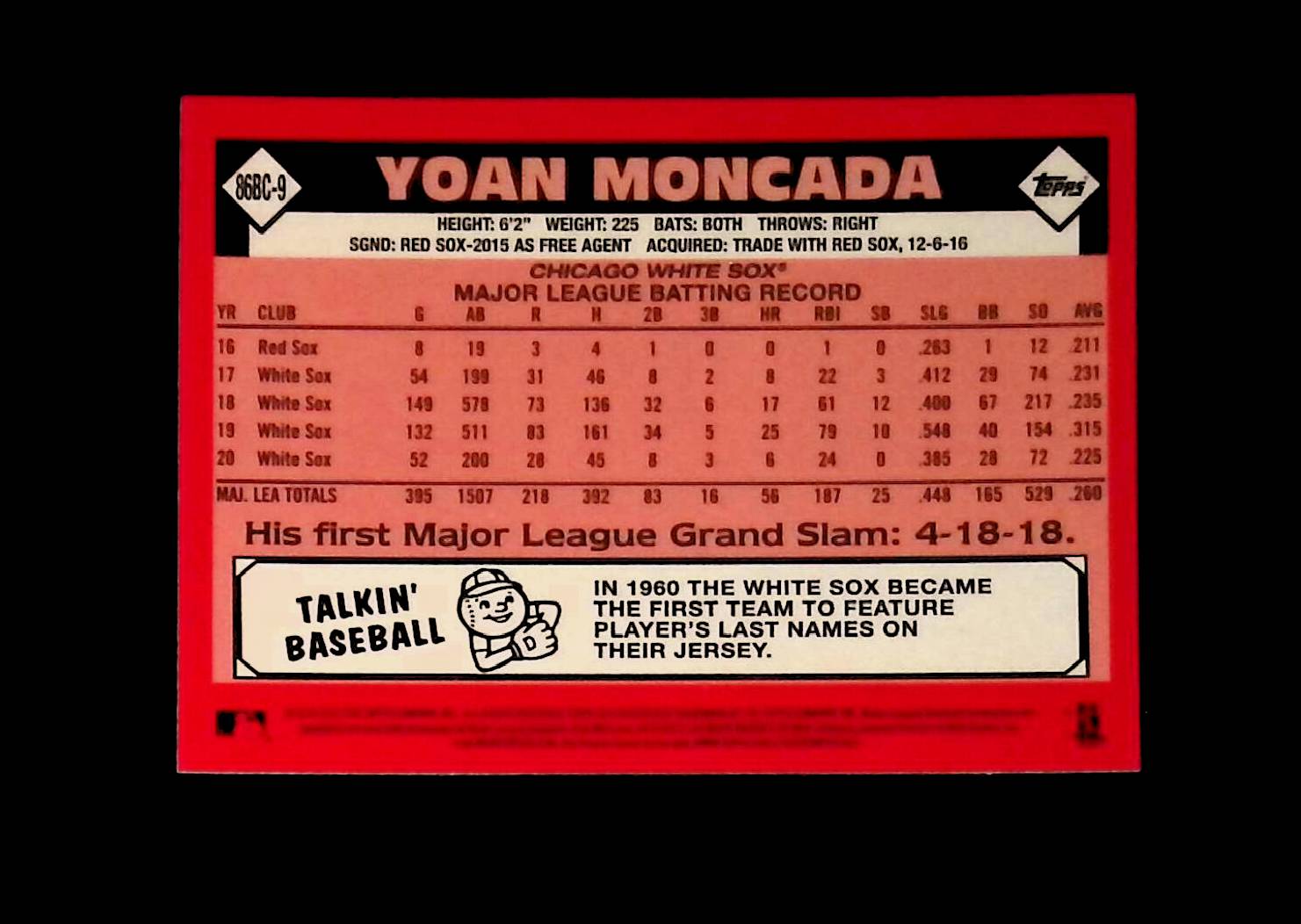 Yoan Moncada 2021 Topps '86 Topps Silver Pack Chrome #86BC-9 - LoCo Collectables