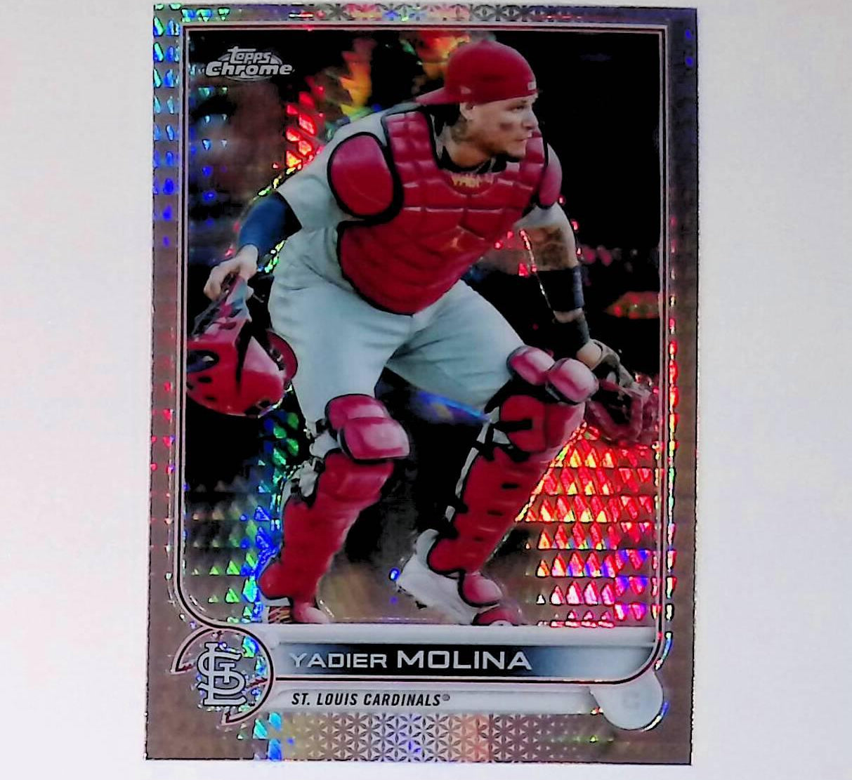 2022 Topps Chrome #93 Yadier Molina Prism Refractor - LoCo Collectables