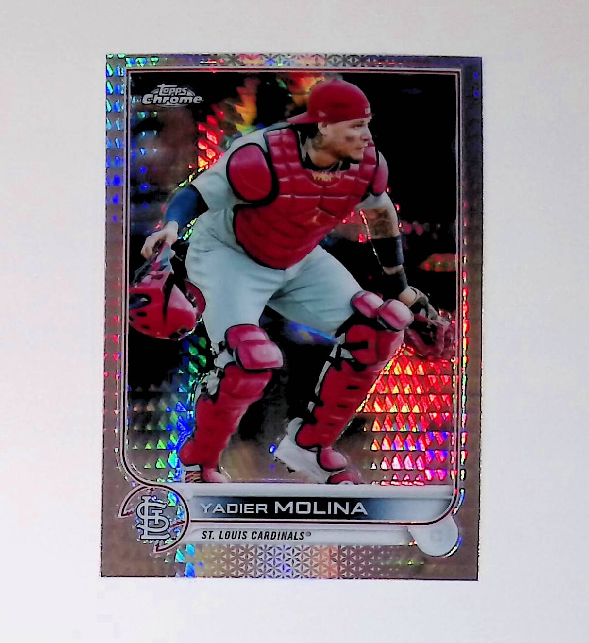 Yadier Molina 2022 Topps Chrome Prism Refractors #93 - LoCo Collectables