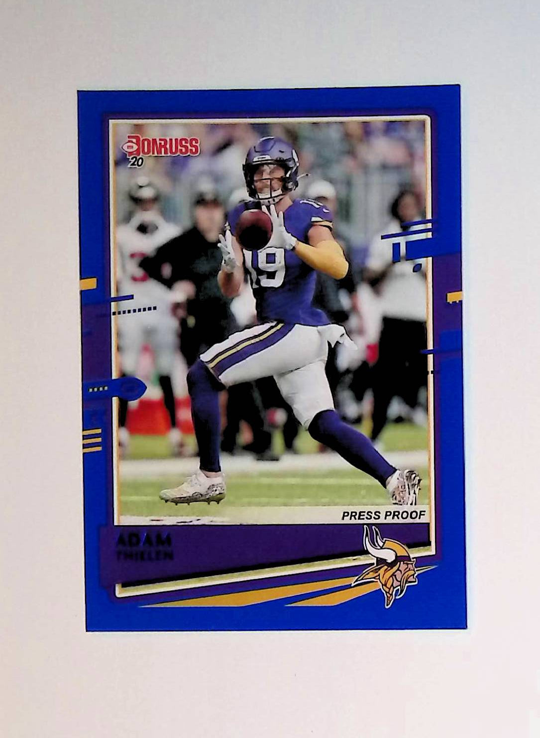 Adam Thielen 2020 Donruss Press Proof Blue #160 (Photo Variation SP) - LoCo Collectables