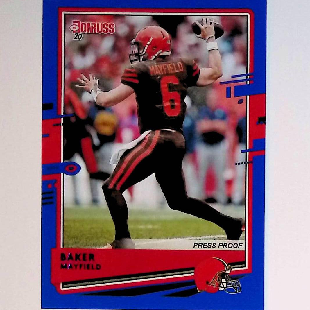 2020 Donruss Press Proof Blue #71 Baker Mayfield Photo Variation - LoCo Collectables