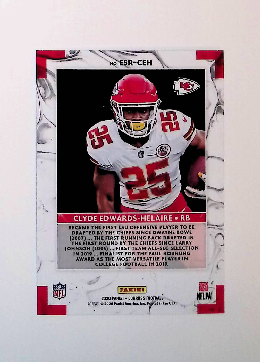 Clyde Edwards-Helaire 2020 Donruss The Elite Series Rookies #ESR-CEH (Rookie Card) - LoCo Collectables