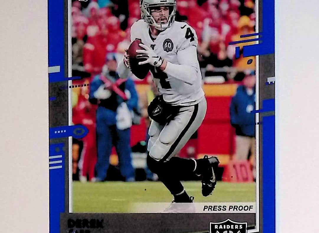 2020 Donruss Press Proof Blue #197 Derek Carr - LoCo Collectables