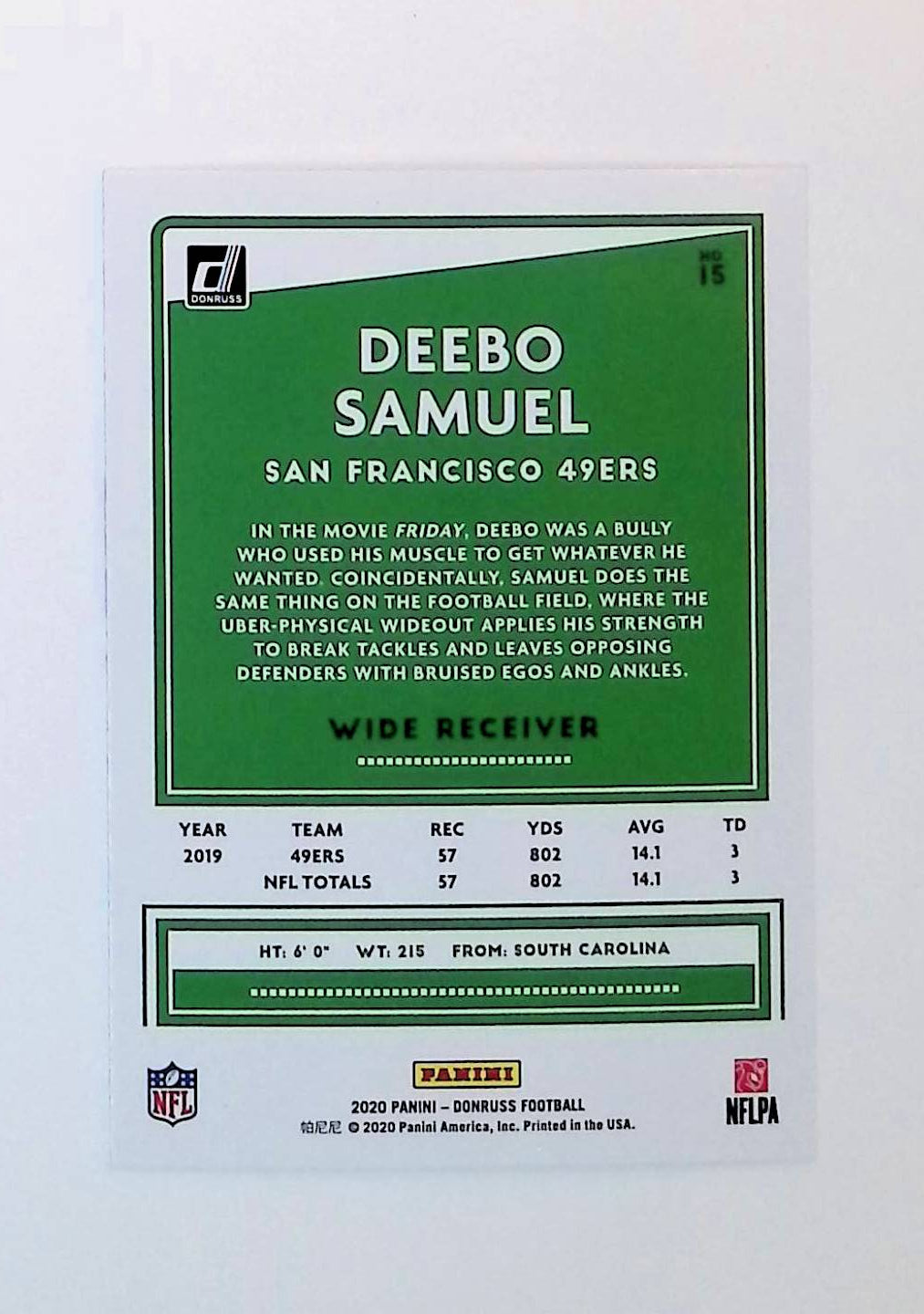 Deebo Samuel 2020 Donruss #15 - LoCo Collectables