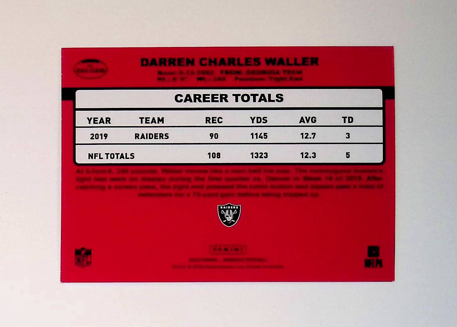 Darren Waller 2020 Donruss Retro '90 #R90-DAW - LoCo Collectables