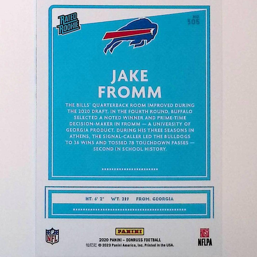 Jake Fromm 2020 Donruss Rated Rookie #305 (Rookie Card) - LoCo Collectables