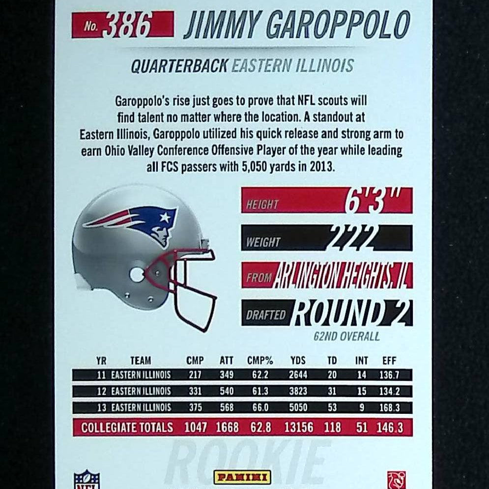 2014 Score #386 Jimmy Garoppolo Rookie - LoCo Collectables