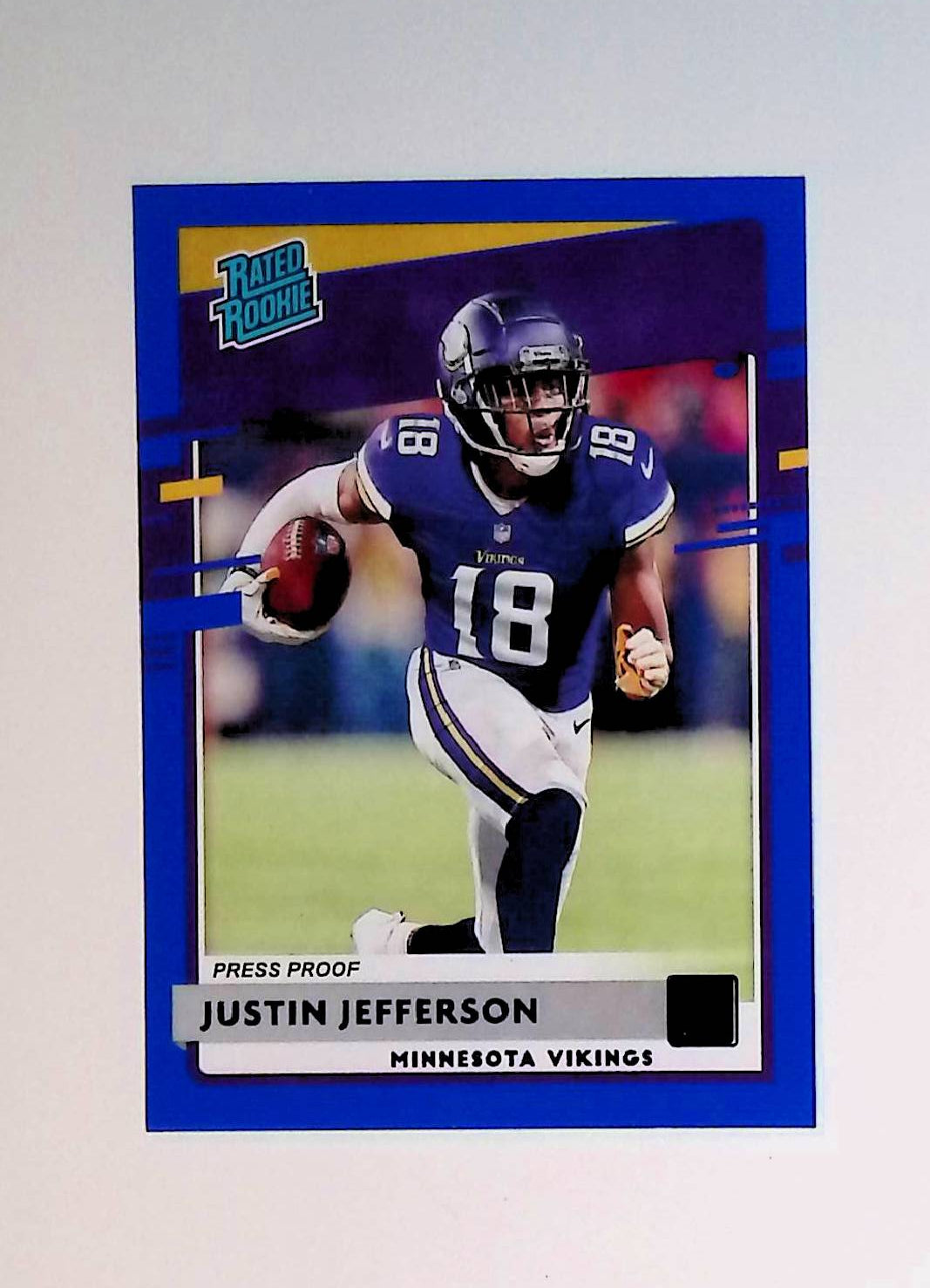 Justin Jefferson 2020 Donruss Press Proof Blue Rated Rookie #313 (Rookie Card) - LoCo Collectables