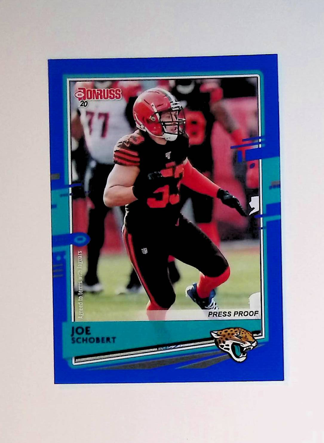 Joe Schobert 2020 Donruss Press Proof Blue #76 - LoCo Collectables