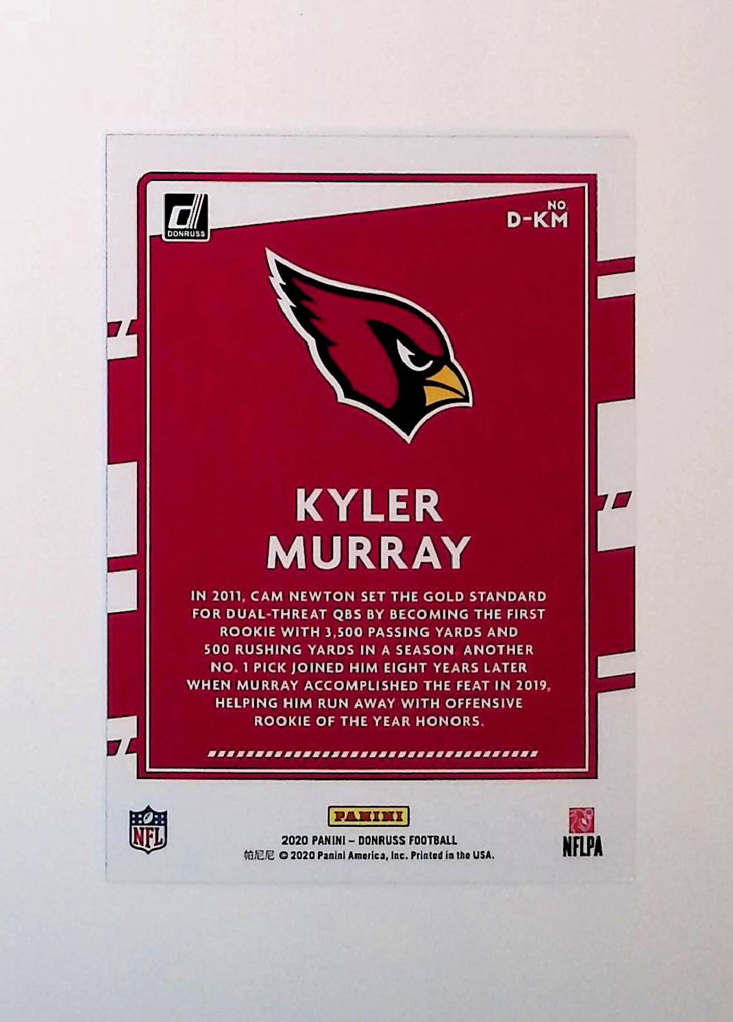 Kyler Murray 2020 Donruss Dominators #D-KM - LoCo Collectables