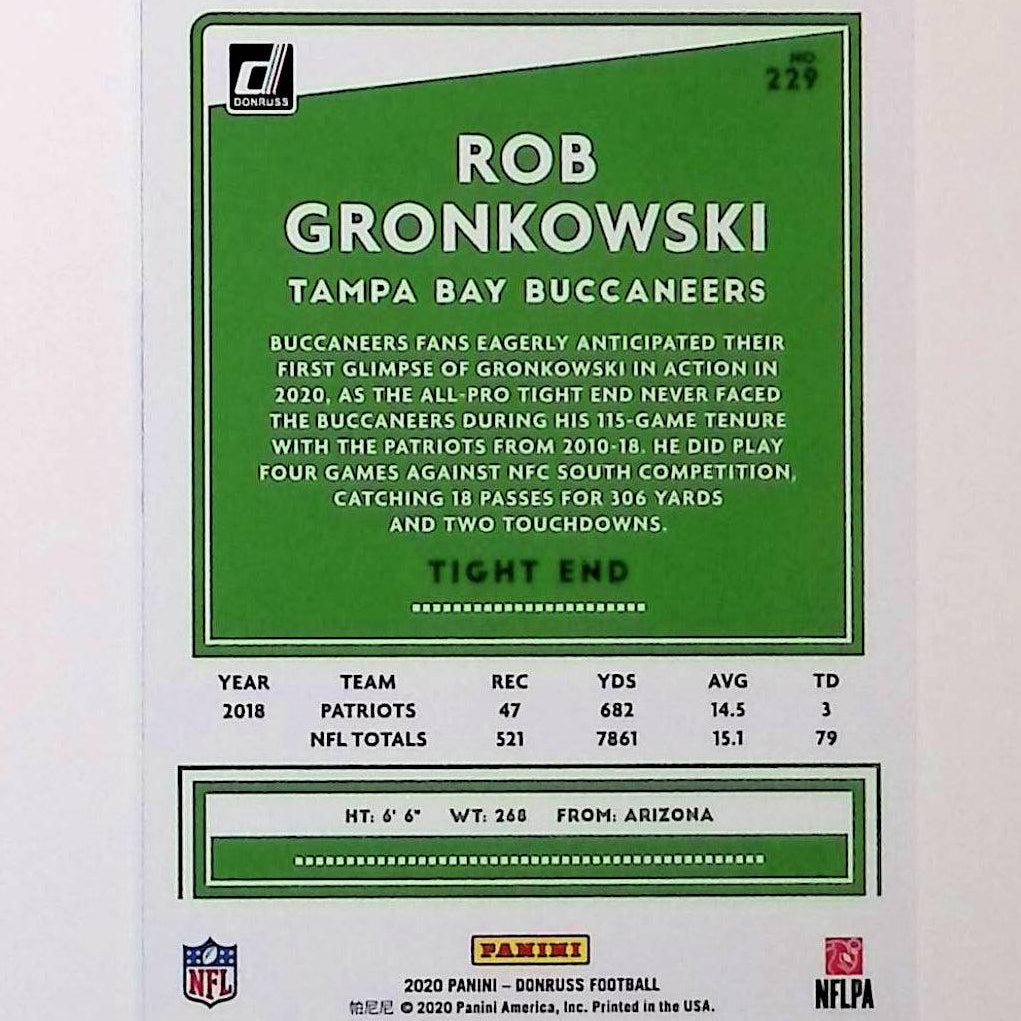 2020 Donruss #229 Rob Gronkowski - LoCo Collectables