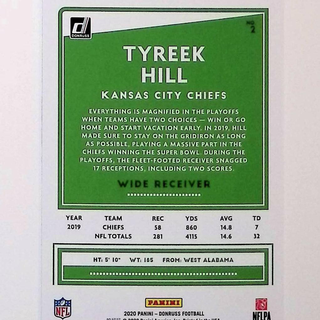 2020 Donruss #2 Tyreek Hill - LoCo Collectables