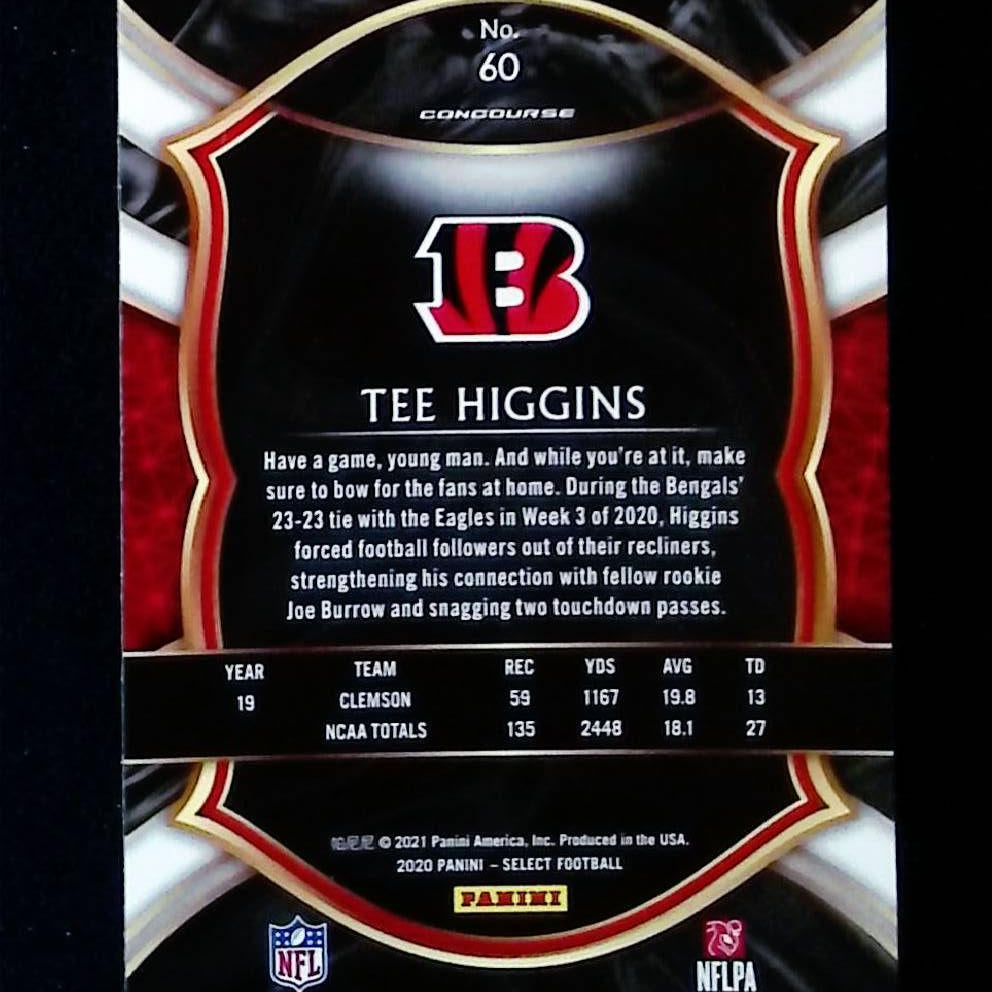 Tee Higgins 2020 Panini Select #60 (Rookie Card), Concourse Level - LoCo Collectables