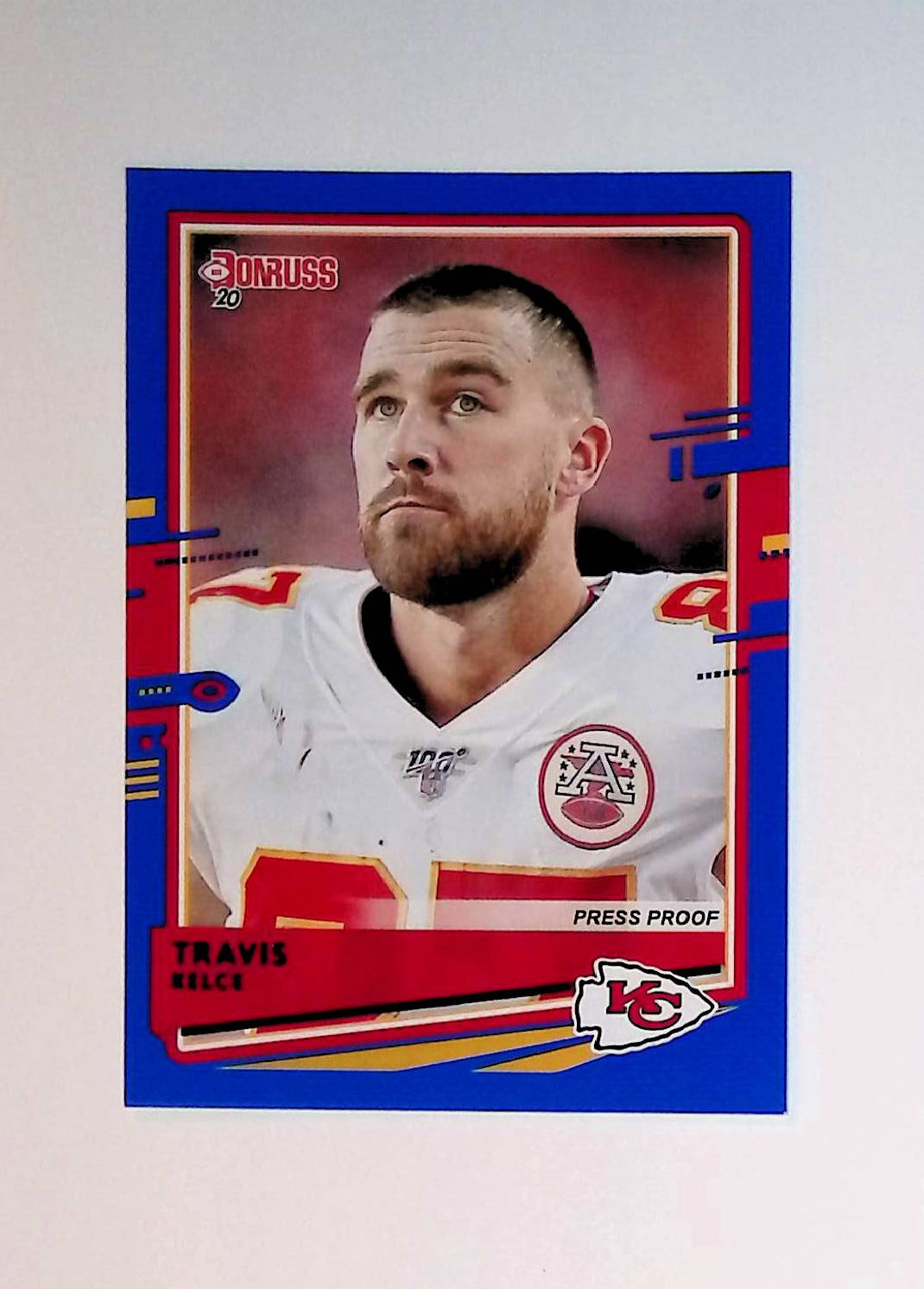 Travis Kelce 2020 Donruss Press Proof #3 (Photo Variation SP) - LoCo Collectables