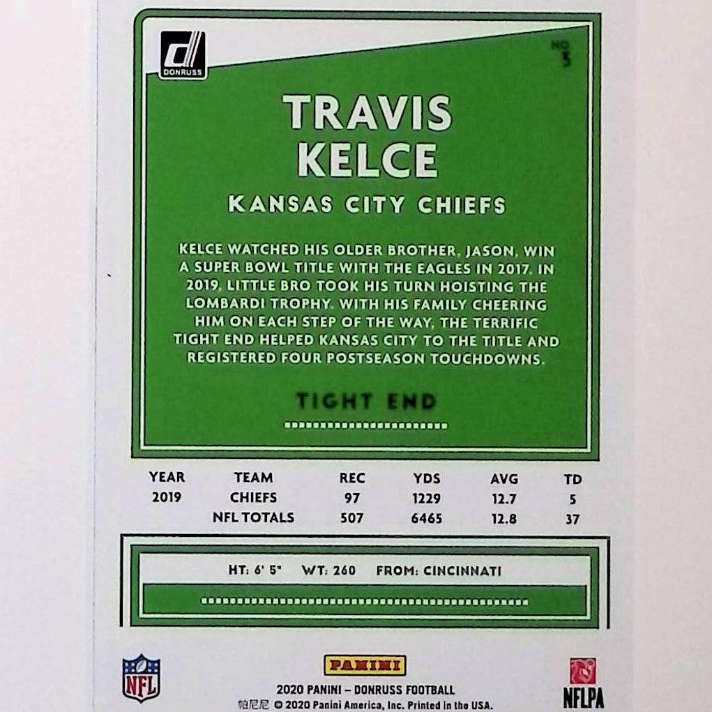 Travis Kelce 2020 Donruss #3 - LoCo Collectables