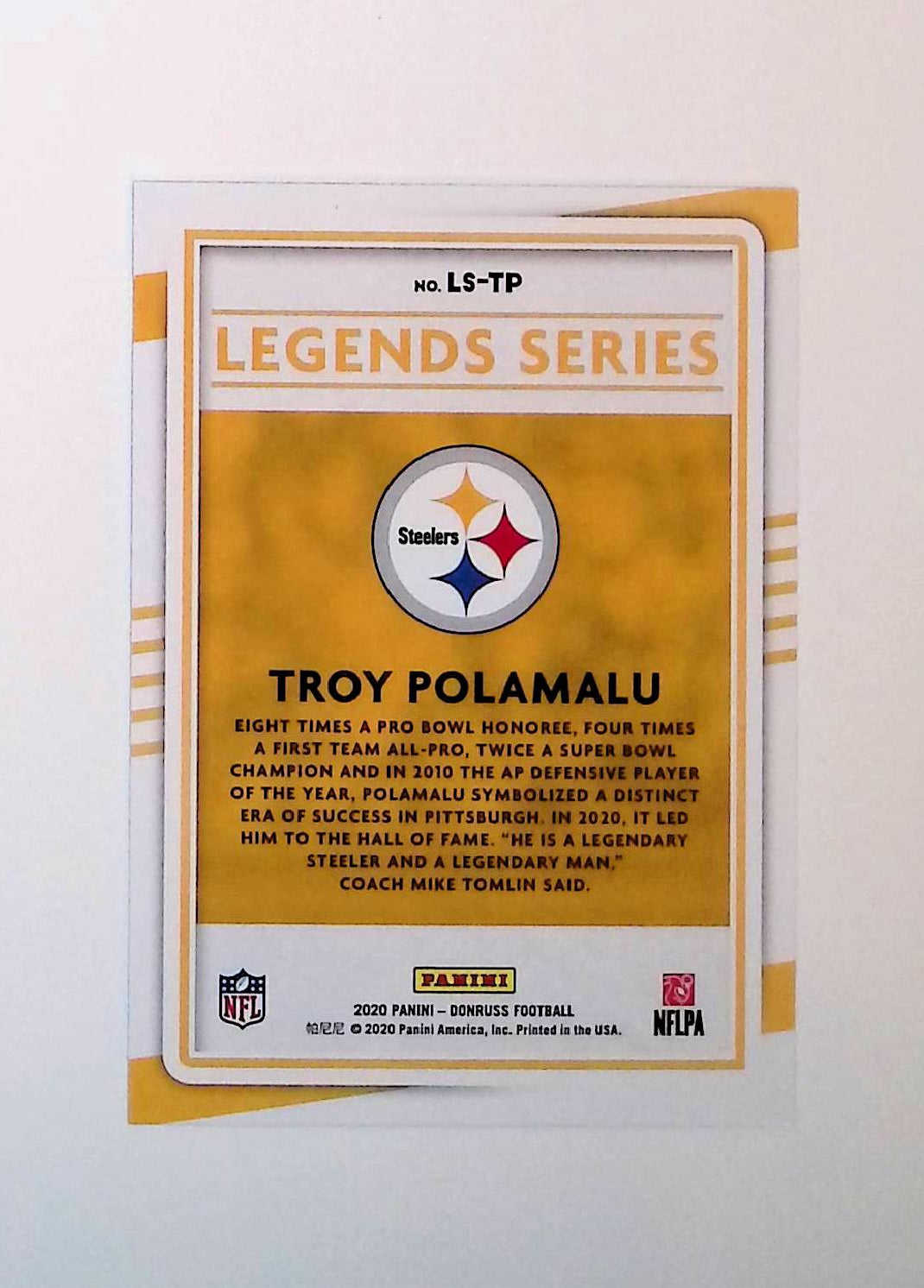 Troy Polamalu 2020 Donruss The Legends Series #LS-TP - LoCo Collectables