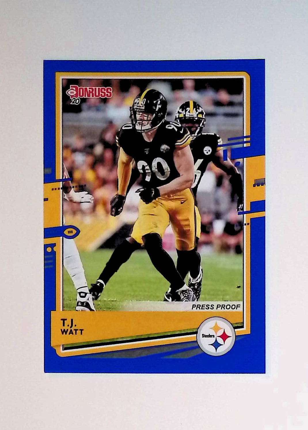 TJ Watt 2020 Donruss Press Proof Blue #220 - LoCo Collectables