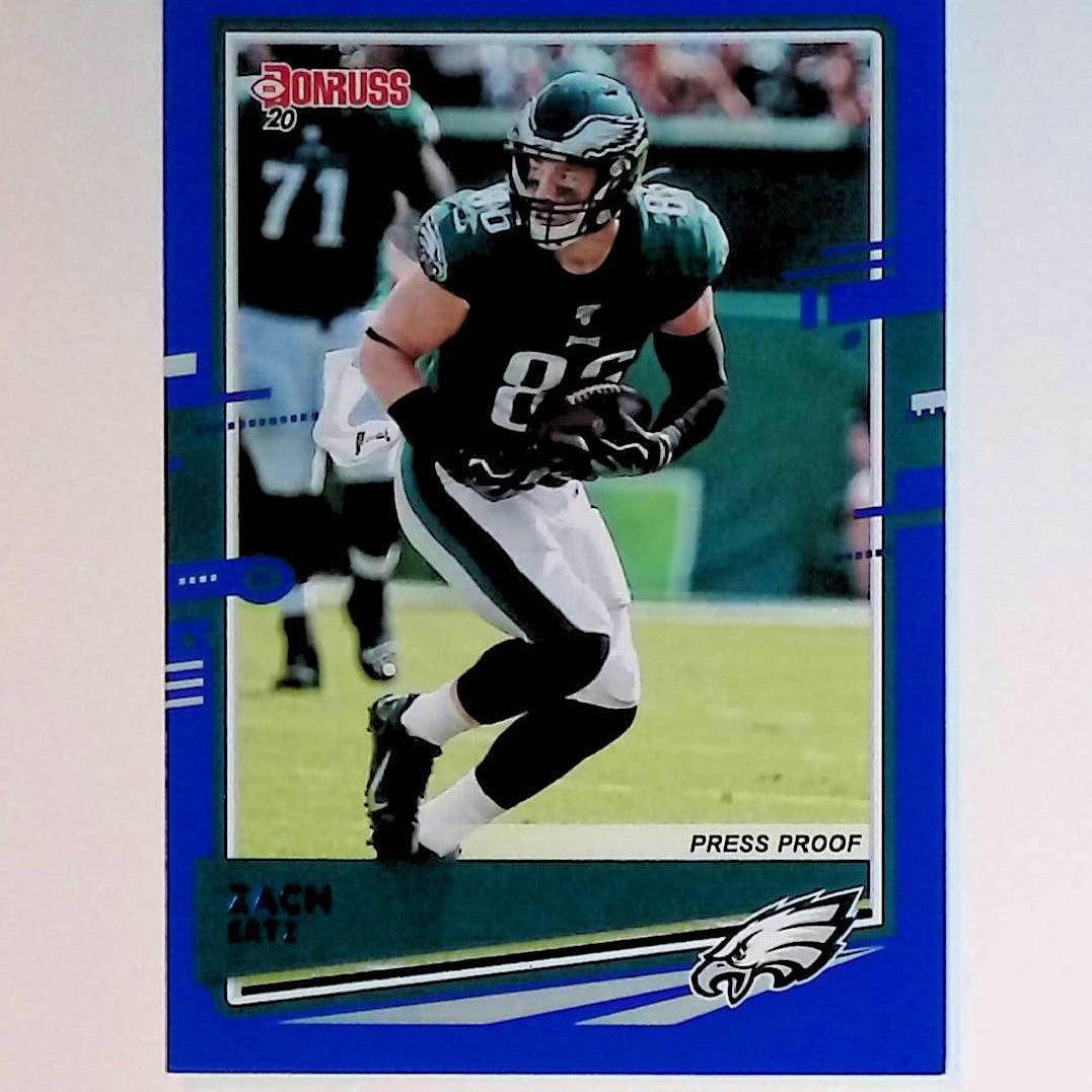 2020 Donruss Press Proof Blue #208 Zach Ertz - LoCo Collectables