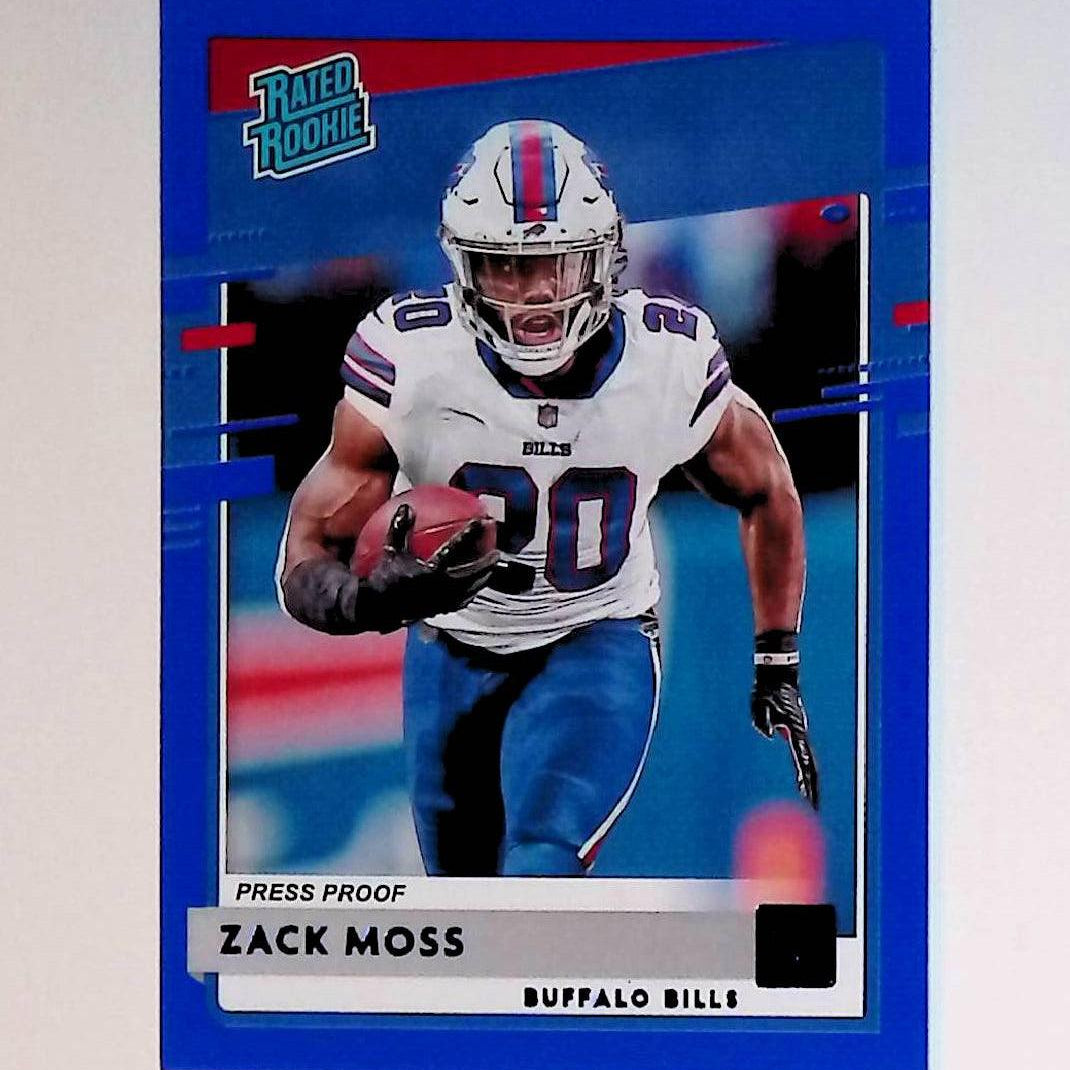 2020 Donruss Press Proof Blue #330 Zack Moss Rated Rookie - LoCo Collectables