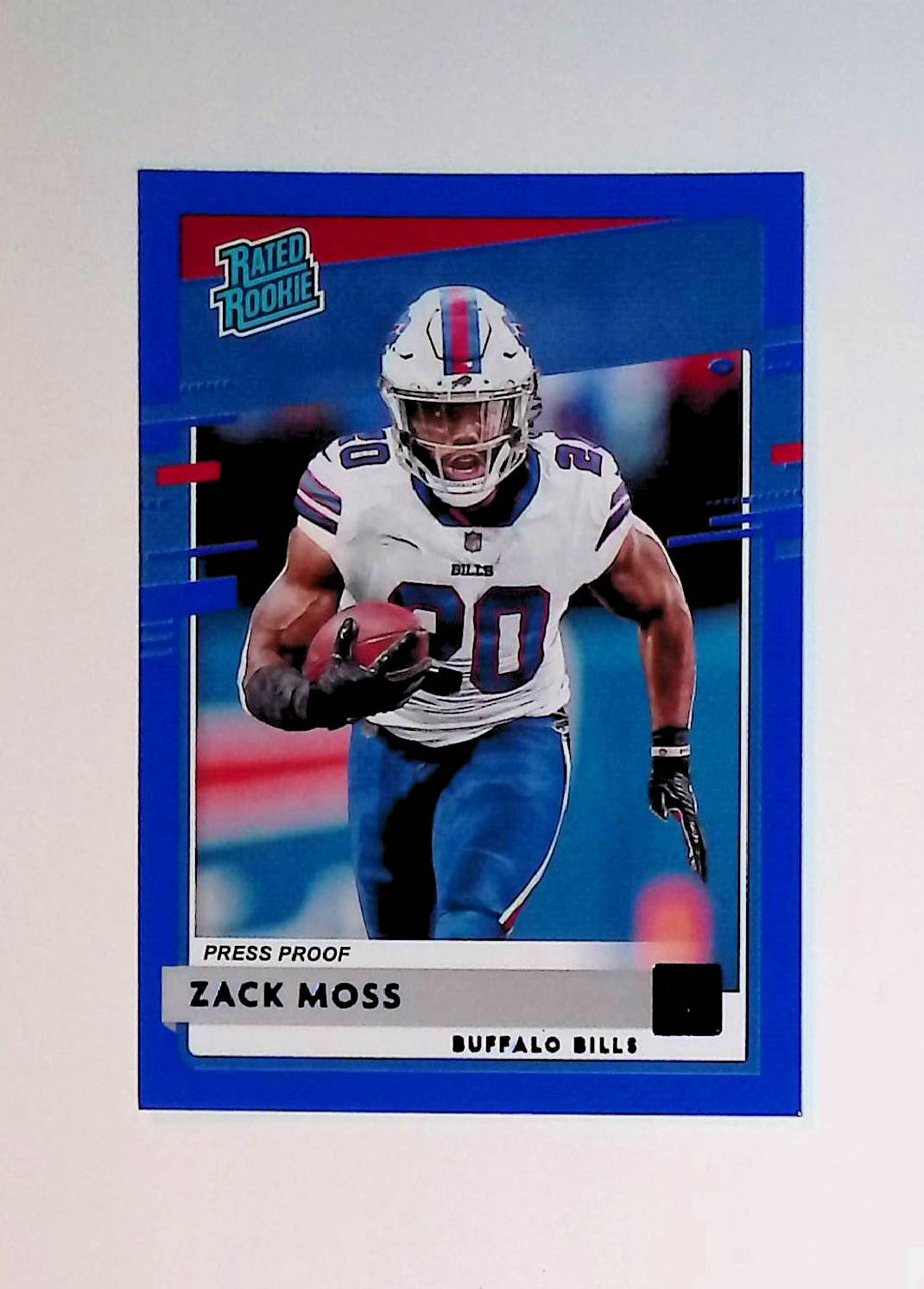 Zack Moss 2020 Donruss Press Proof Blue Rated Rookie #330 (Rookie Card) - LoCo Collectables