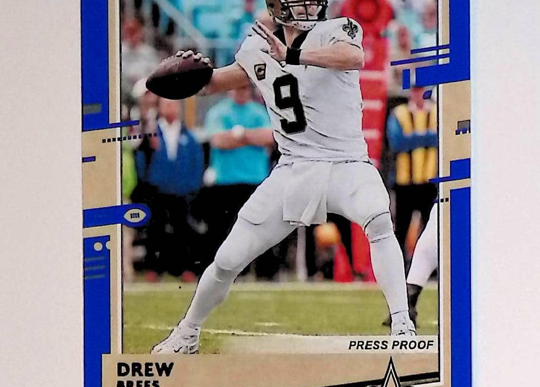 2020 Donruss Press Proof Blue #175 Drew Brees Photo Variation - LoCo Collectables