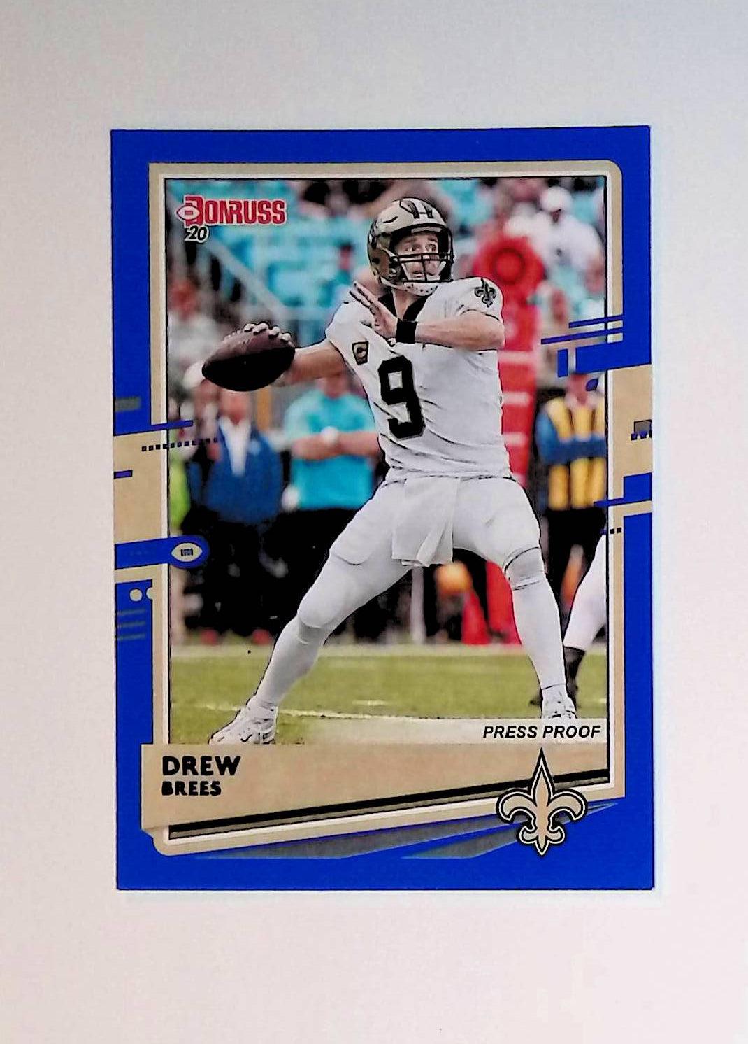 2020 Donruss Press Proof Blue #175 Drew Brees Photo Variation - LoCo Collectables
